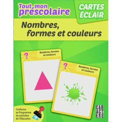 Cartes éclair - Préscolaire (Maternelle) - Nombres, formes et couleurs